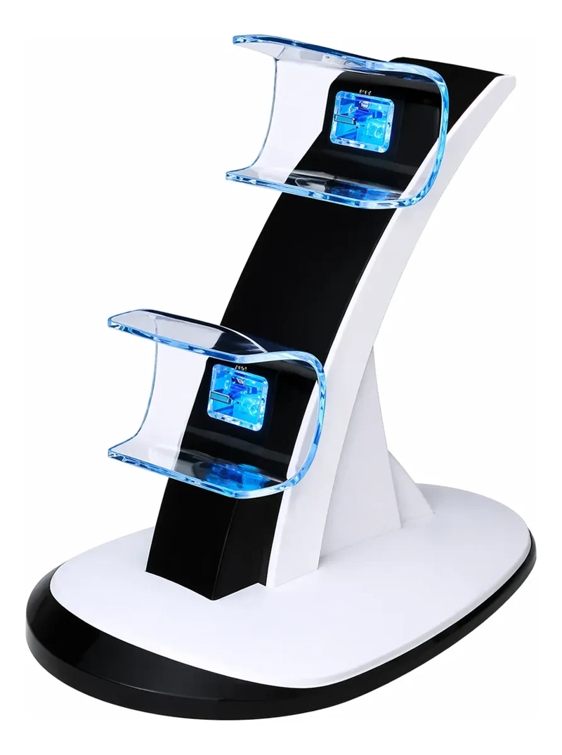BASE CARGA DUAL PS5 JOYSTICK LUZ LED USB C - 3