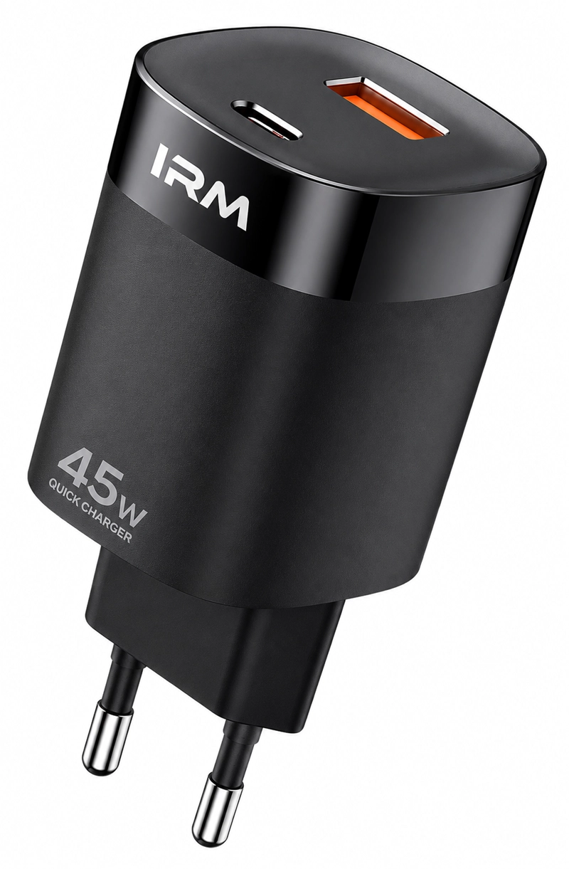 IRM CARGADOR RAPIDO IRM 45W USB C USB A PD