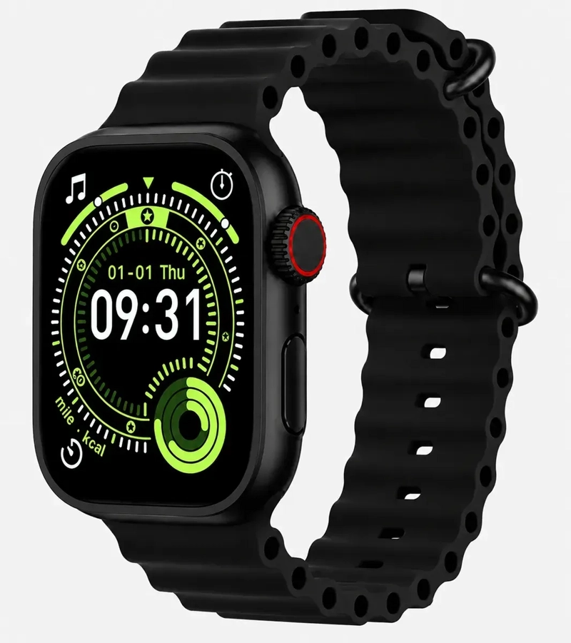 GENÉRICO SMARTWATCH ULTRA W9 BLUETOOTH MONITOR SALUD DEPORTES COMPATIBLE IPHONE Y ANDROID NEGRO