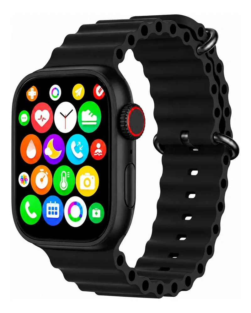 SMARTWATCH ULTRA W9 BLUETOOTH MONITOR SALUD DEPORTES COMPATIBLE IPHONE Y ANDROID NEGRO - 6