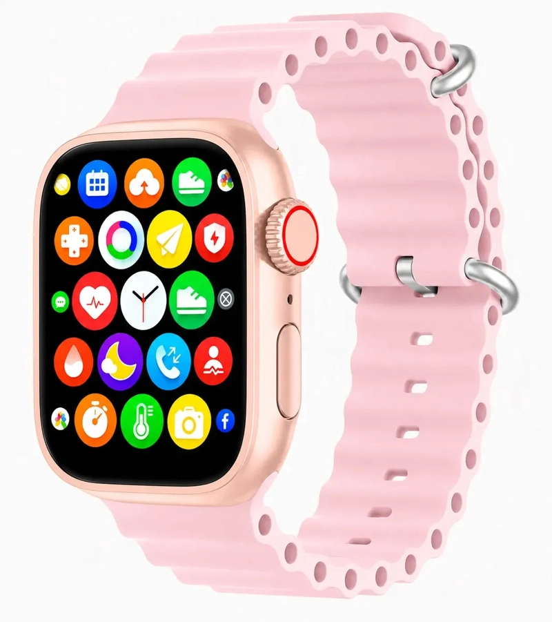 SMARTWATCH W9 ULTRA BLUETOOTH MONITOR SALUD DEPORTES COMPATIBLE IPHONE ANDROID ROSA - 5