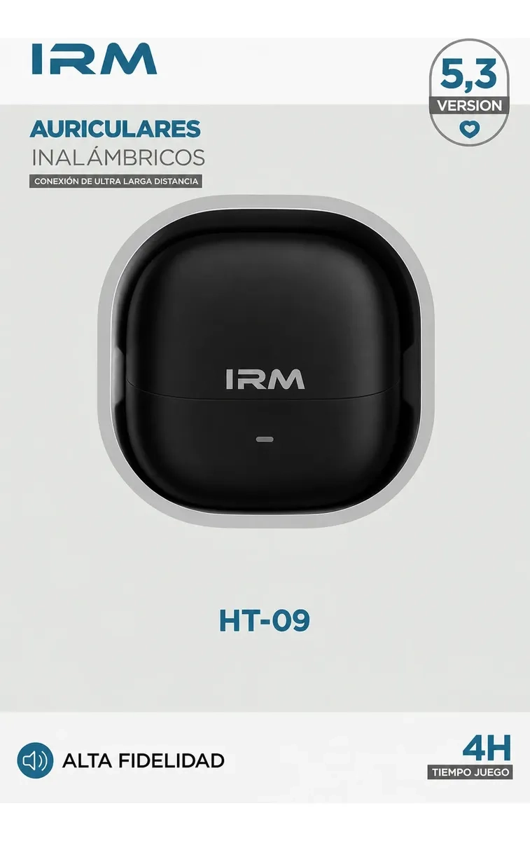 AUDIFONOS BLUETOOTH 5.3 HT09 ALTA FIDELIDAD CON ESTUCHE DE CARGA INALAMBRICOS - 8
