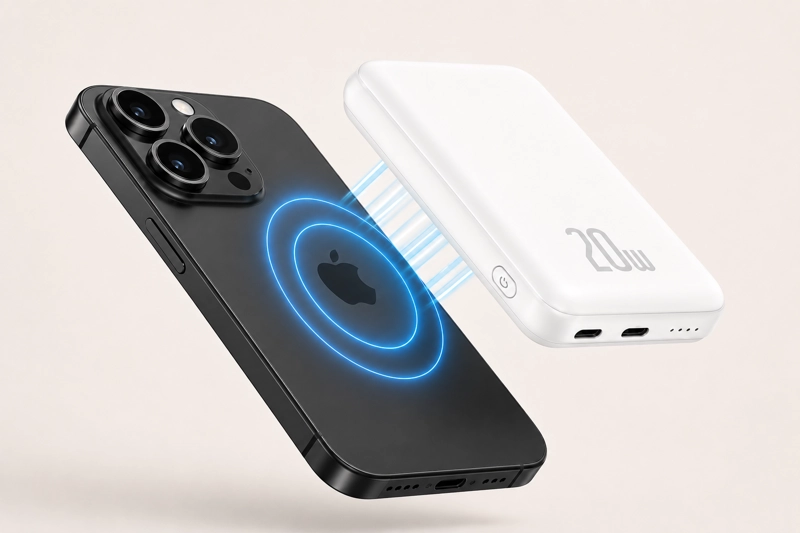 POWER BANK MAGNETICO 5000MAH PD 20W INALAMBRICO COMPATIBLE IPHONE Y ANDROID - 6