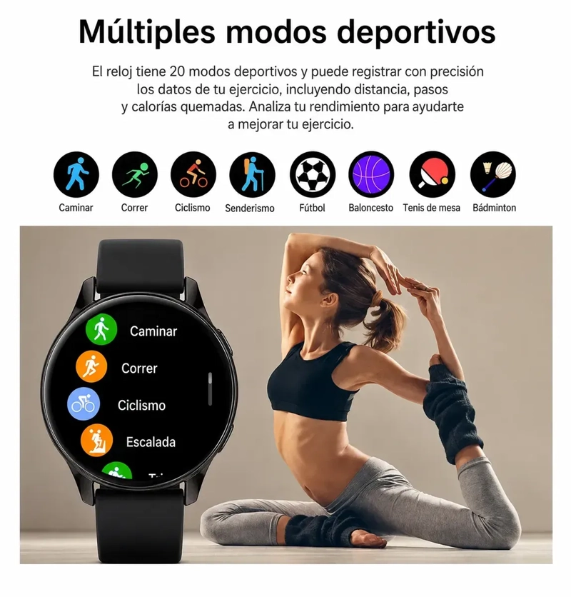 SMARTWATCH ACTIVE 2 BLUETOOTH PANTALLA HD MONITOR CARDIACO ANDROID IPHONE - 7