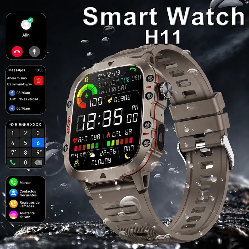 SMARTWATCH DEPORTIVO H11 LLAMADAS BLUETOOTH MONITOR DE SALUD MULTIFUNCION - 5