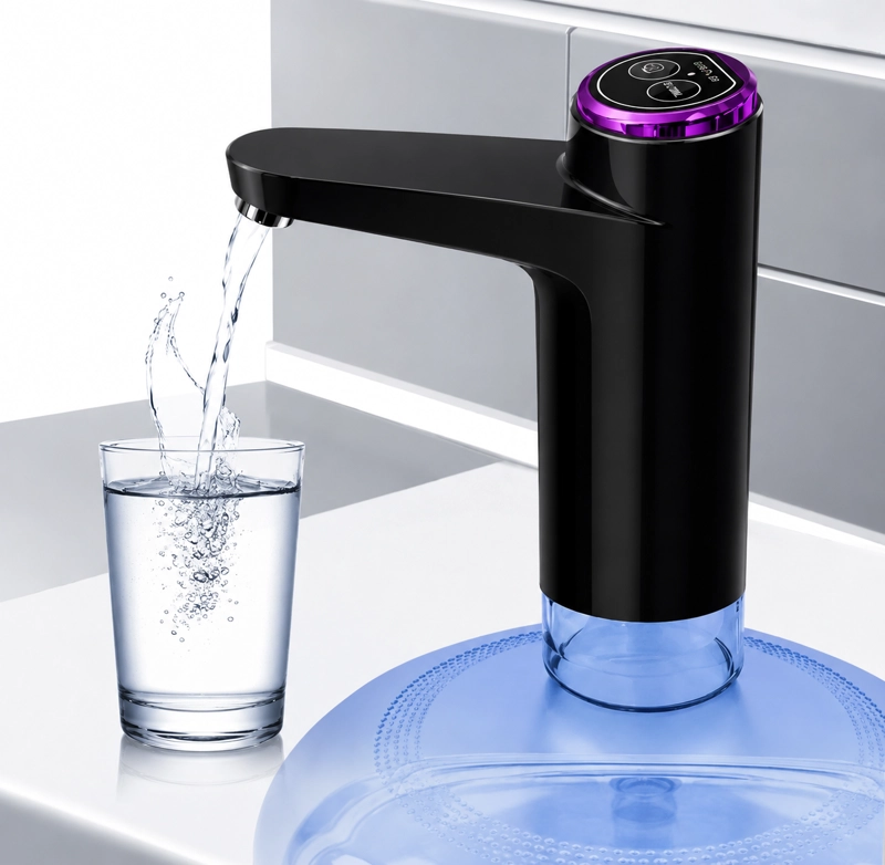 DISPENSADOR DE AGUA ELE CTRICO PORTATIL USB PARA BOTELLON RECARGABLE BLANCO - 4