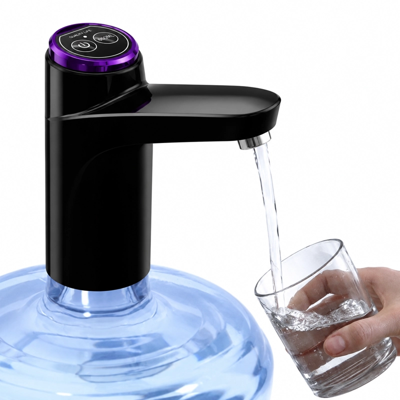 DISPENSADOR DE AGUA ELE CTRICO PORTATIL USB PARA BOTELLON RECARGABLE BLANCO - 5