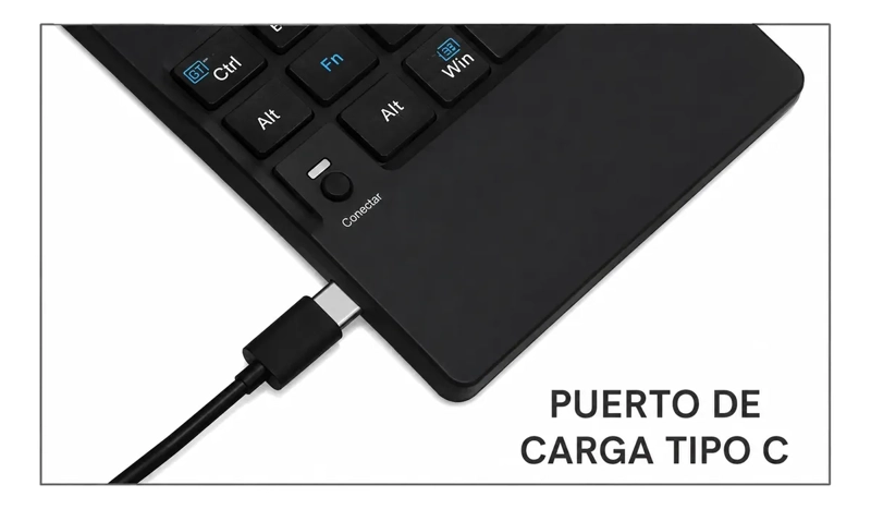 MINI TECLADO PLEGABLE BLUETOOTH COMPATIBLE CON WINDOWS IOS Y ANDROID - 4