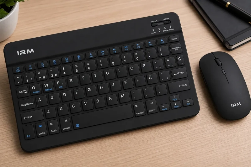 MINI TECLADO Y MOUSE INALAMBRICO QWERTY ESPAÑOL MK-110 RECARGABLE - 3