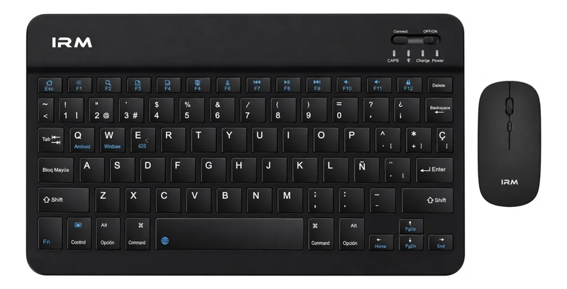 MINI TECLADO Y MOUSE INALAMBRICO QWERTY ESPAÑOL MK-110 RECARGABLE - 6