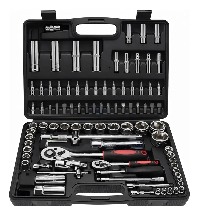 SET DE HERRAMIENTAS 94 PIEZAS CON DADOS Y RATCHET ACERO CROMO VANADIO - 3