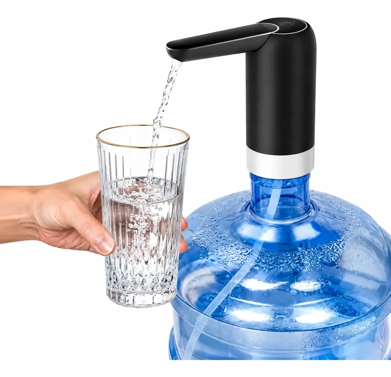 DISPENSADOR DE AGUA ELE CTRICO USB RECARGABLE PORTATIL PARA BIDONES DE 20L - 1