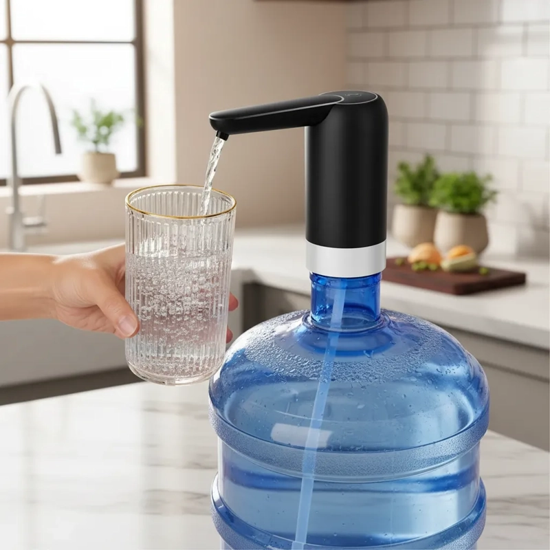 DISPENSADOR DE AGUA ELE CTRICO USB RECARGABLE PORTATIL PARA BIDONES DE 20L - 3