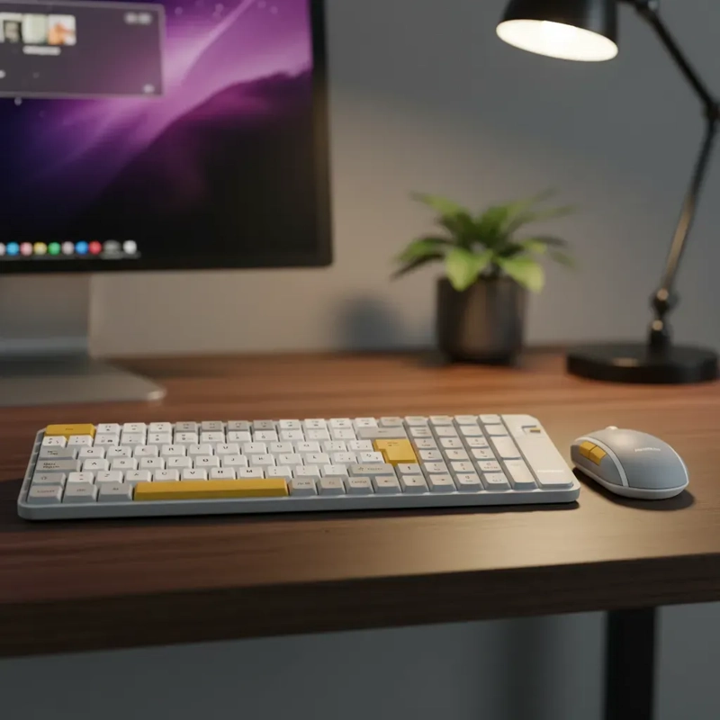 KIT TECLADO Y MOUSE GAMER INALAMBRICOS BLUETOOTH 5.0 Y 2.4GHZ RECARGABLES USB-C - 3