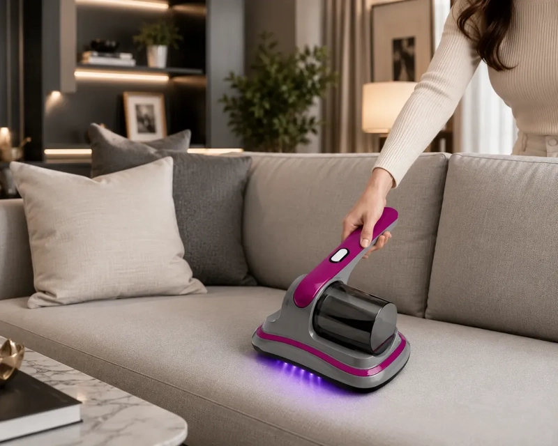 ASPIRADORA ANTIACAROS PARA COLCHONES Y SOFAS CON LUZ UV Y ALTA POTENCIA - 6