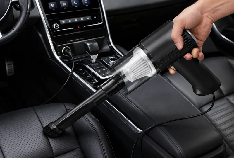ASPIRADORA DE MANO 12V PARA AUTO CON POTENTE SUCCION Y LIMPIEZA INTERIOR - 4