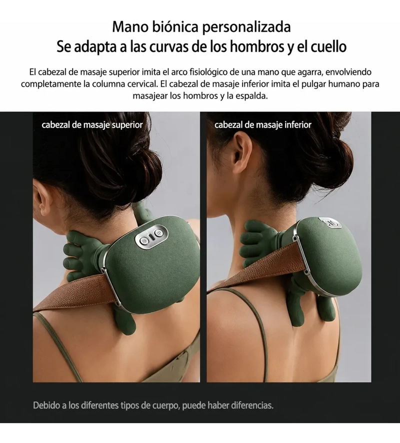 MASAJEADOR RECARGABLE PARA TENSION CERVICAL CUELLO Y HOMBROS PORTATIL - 4