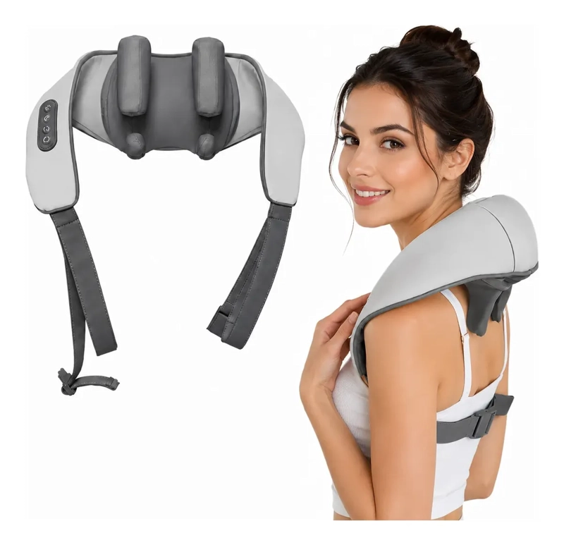 GENÉRICO MASAJEADOR ELE CTRICO RECARGABLE 20W PARA CUELLO Y HOMBROS DISEÑO ERGONOMICO