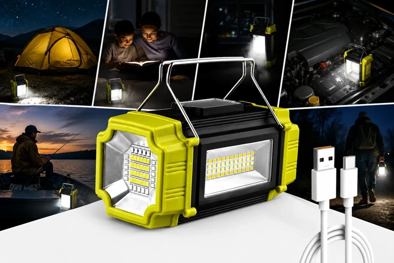 LINTERNA LED MULTIFUNCION RECARGABLE SOLAR USB CON FUNCION POWER BANK - 2