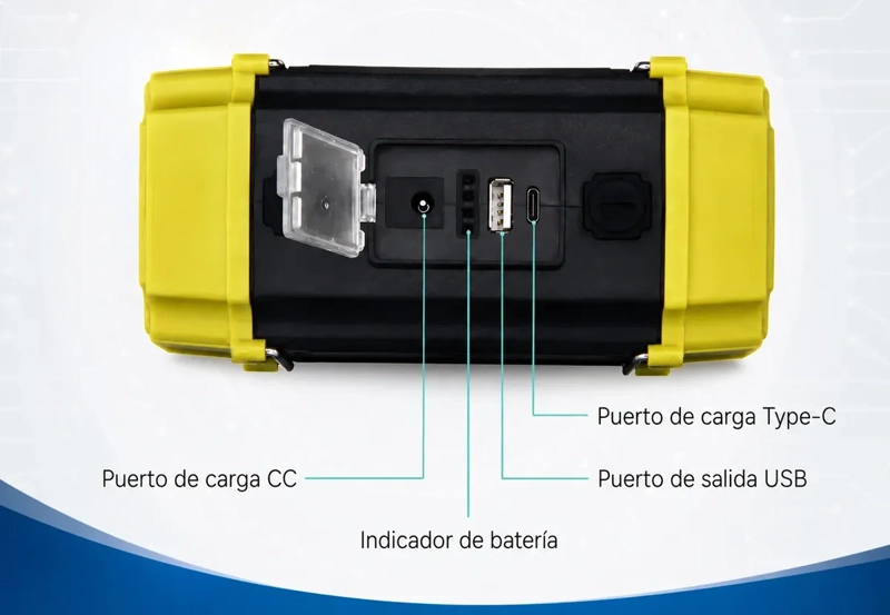 LINTERNA LED MULTIFUNCION RECARGABLE SOLAR USB CON FUNCION POWER BANK - 5