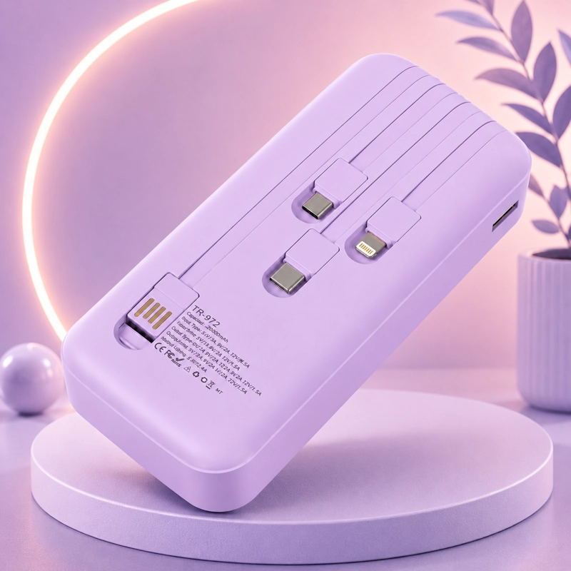 BATERIA EXTERNA POWER BANK 20000MAH CARGA RAPIDA PD 3.0 22.5W PORTATIL - 7