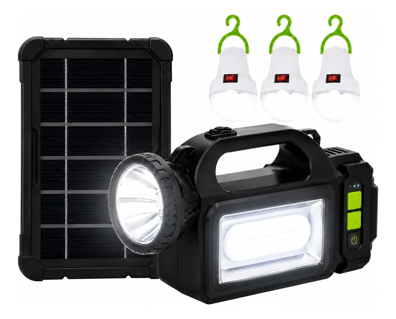 SISTEMA DE EMERGENCIA CON ILUMINACION SOLAR PORTATIL Y BATERIA RECARGABLE - 1
