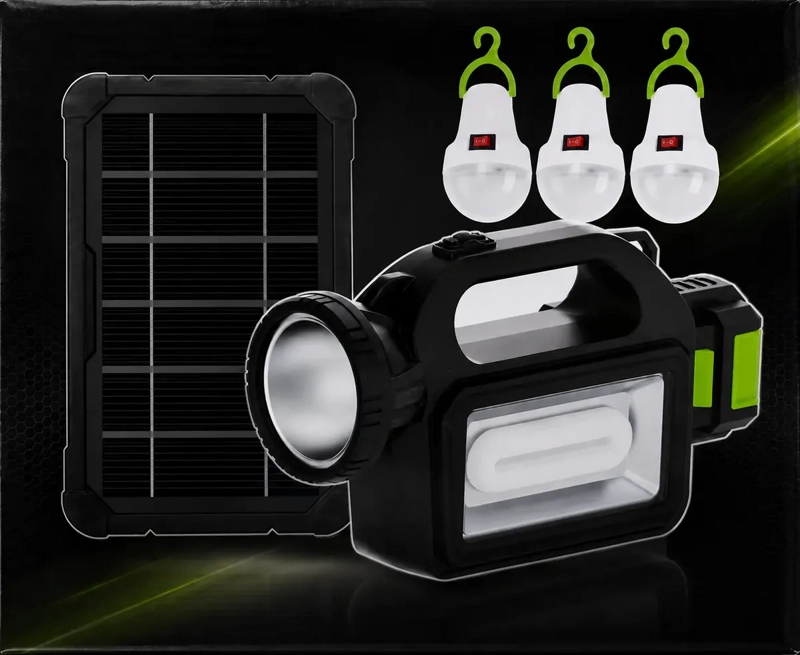 SISTEMA DE EMERGENCIA CON ILUMINACION SOLAR PORTATIL Y BATERIA RECARGABLE - 8