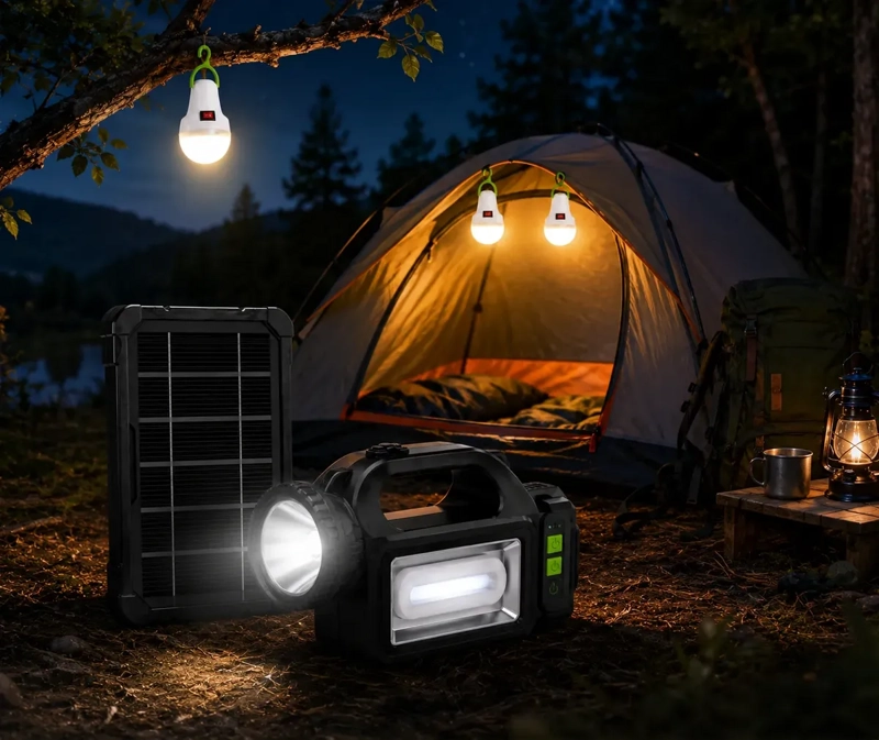 SISTEMA DE EMERGENCIA CON ILUMINACION SOLAR PORTATIL Y BATERIA RECARGABLE - 6