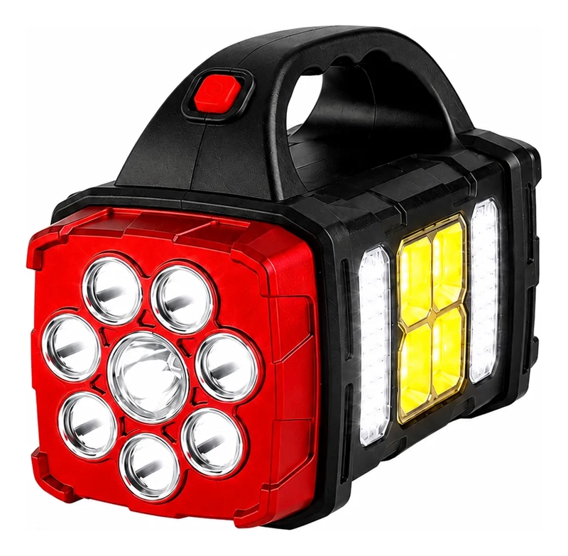 LINTERNA SOLAR LED MULTIFUNCION RECARGABLE USB CON POWER BANK PORTATIL - 1