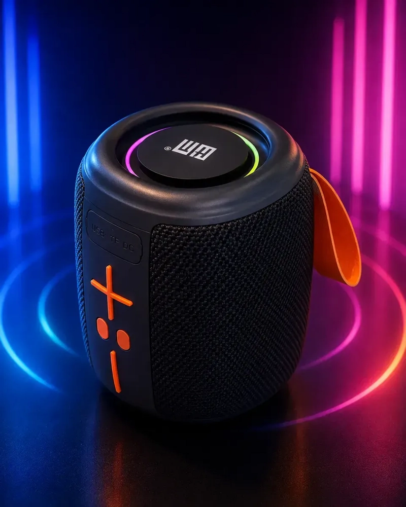 PARLANTE BLUETOOTH 5.3 PORTATIL 8W CON LUCES LED USB Y RADIO FM - 4