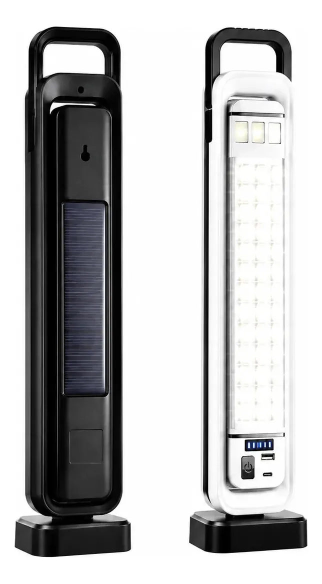 LAMPARA DE EMERGENCIA SOLAR RECARGABLE 51 LED CON CARGA USB PORTATIL - 1