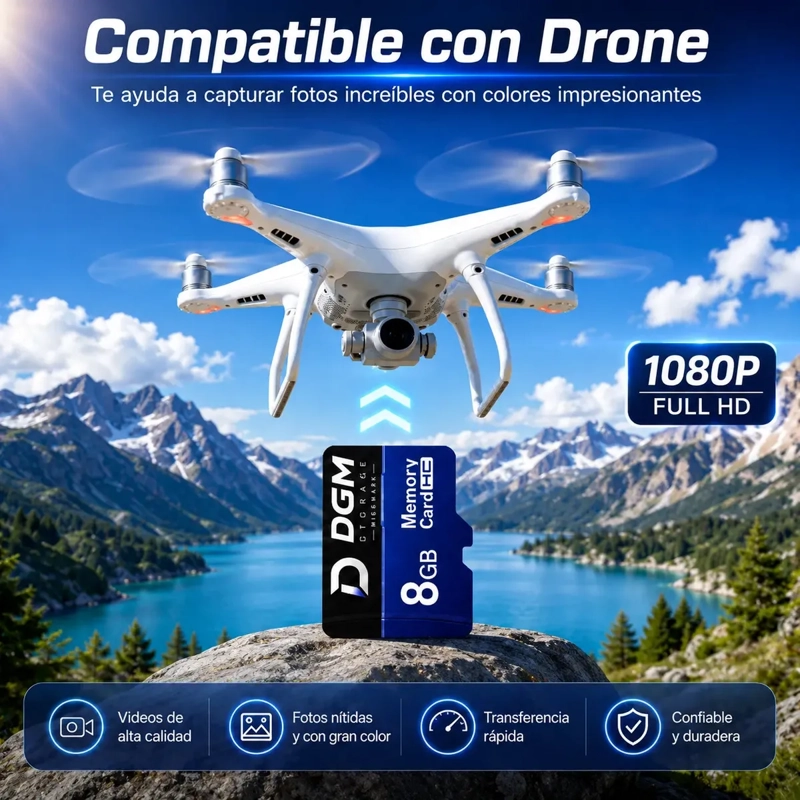TARJETA MICROSDHC DIEGMARK 8GB CLASE 10 U1 CON ADAPTADOR SD - 2