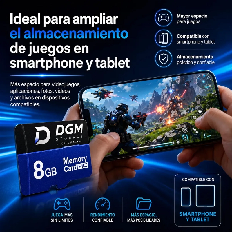 TARJETA MICROSDHC DIEGMARK 8GB CLASE 10 U1 CON ADAPTADOR SD - 3