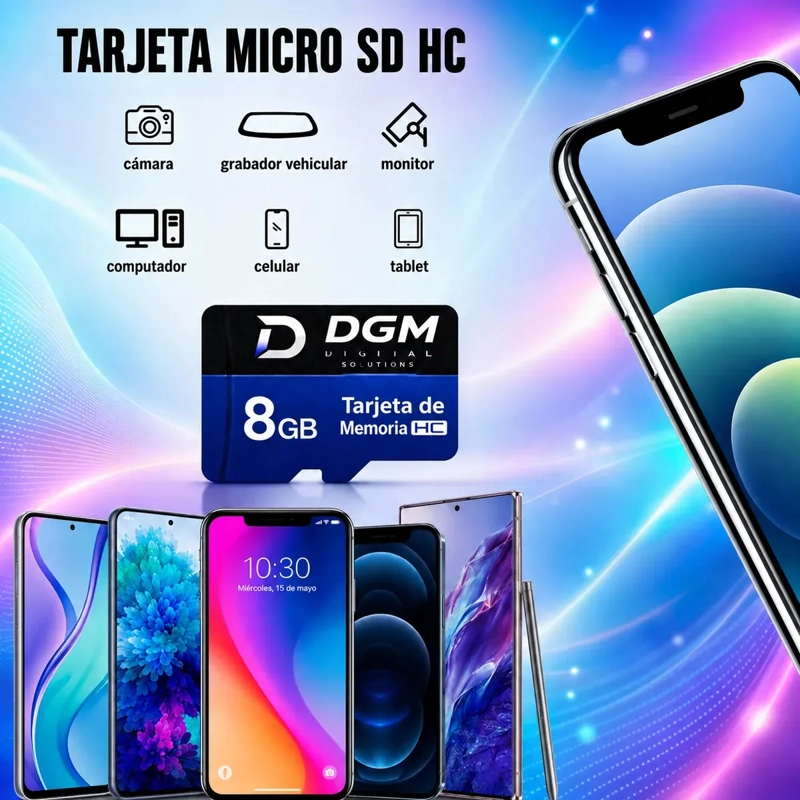 TARJETA MICROSDHC DIEGMARK 8GB CLASE 10 U1 CON ADAPTADOR SD - 5