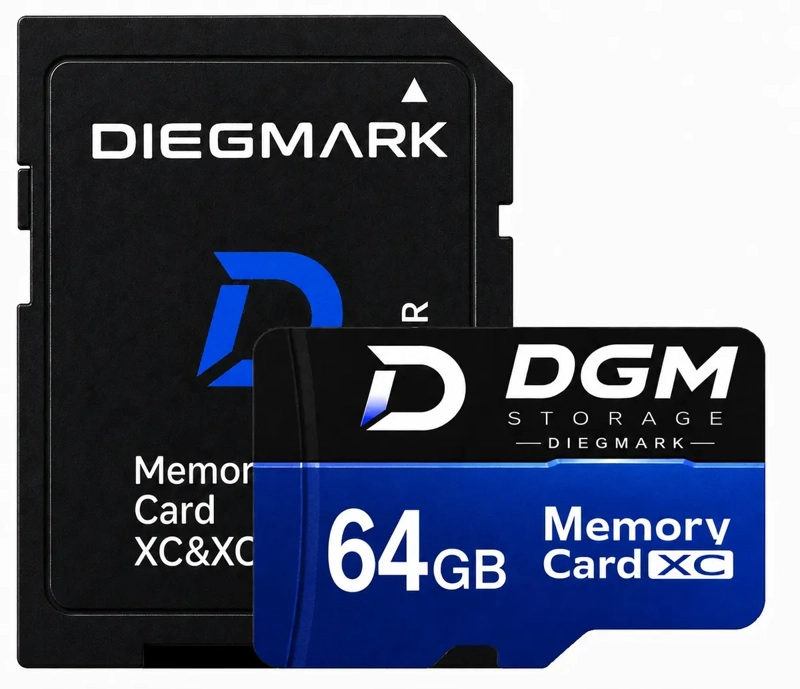 TARJETA MICROSDXC DIEGMARK 64GB U1 V10 CON ADAPTADOR SD PARA CELULAR Y CÁMARA - 1