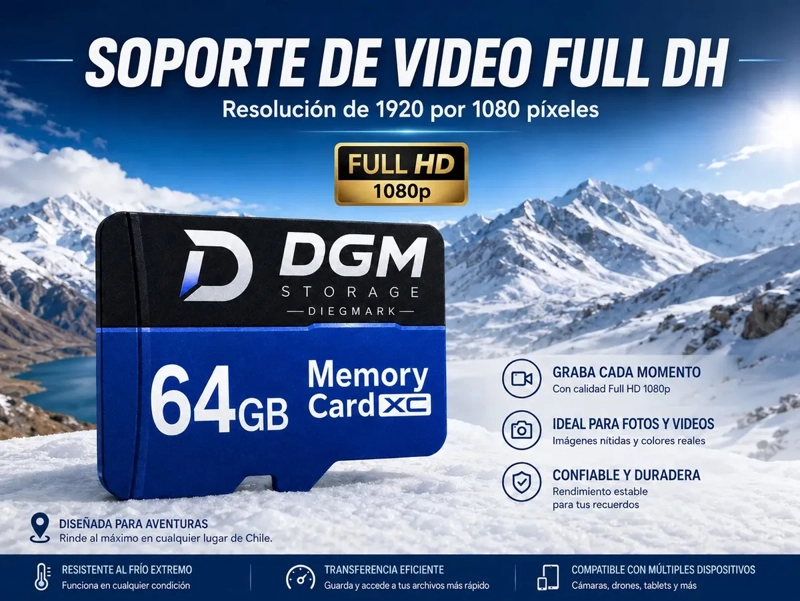 TARJETA MICROSDXC DIEGMARK 64GB U1 V10 CON ADAPTADOR SD PARA CELULAR Y CÁMARA - 6