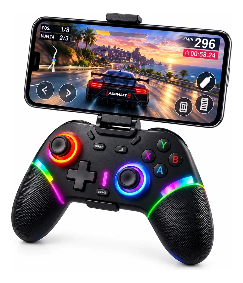 CONTROL JOYSTICK X9 RGB INALAMBRICO MULTIPLATAFORMA PARA VIDEOJUEGOS - 1
