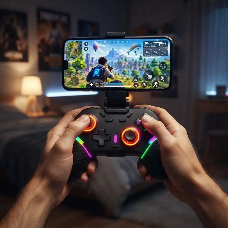 CONTROL JOYSTICK X9 RGB INALAMBRICO MULTIPLATAFORMA PARA VIDEOJUEGOS - 5