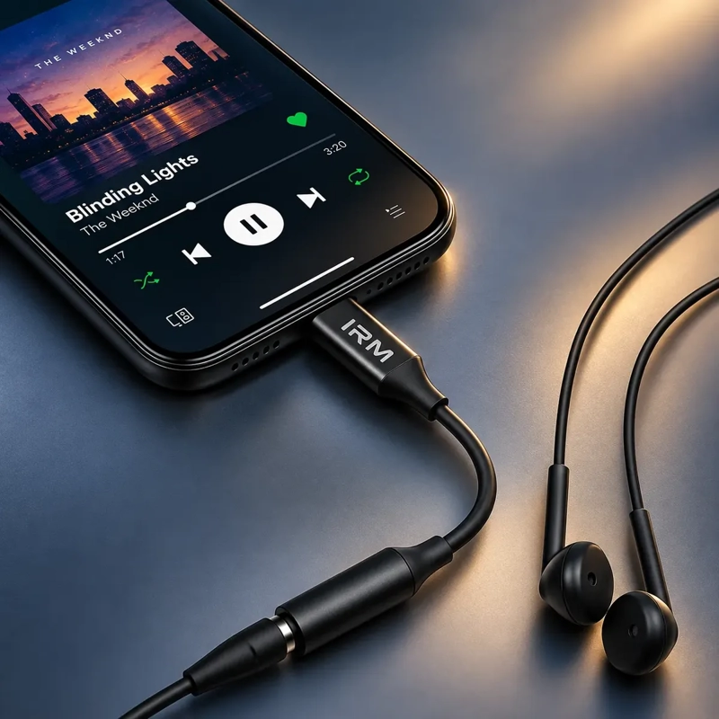 CABLE CONVERTIDOR DE AUDIO USB C A AUXILIAR 3.5 MM HIFI - 5