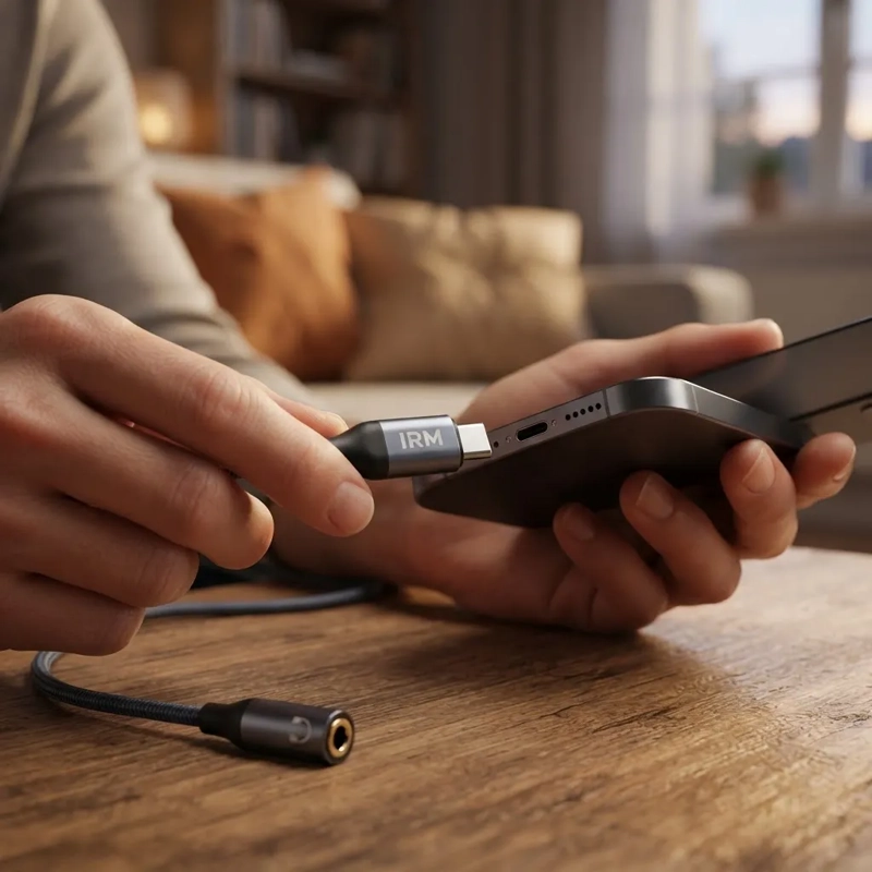 CABLE CONVERTIDOR DE AUDIO USB C A AUXILIAR 3.5 MM HIFI - 7