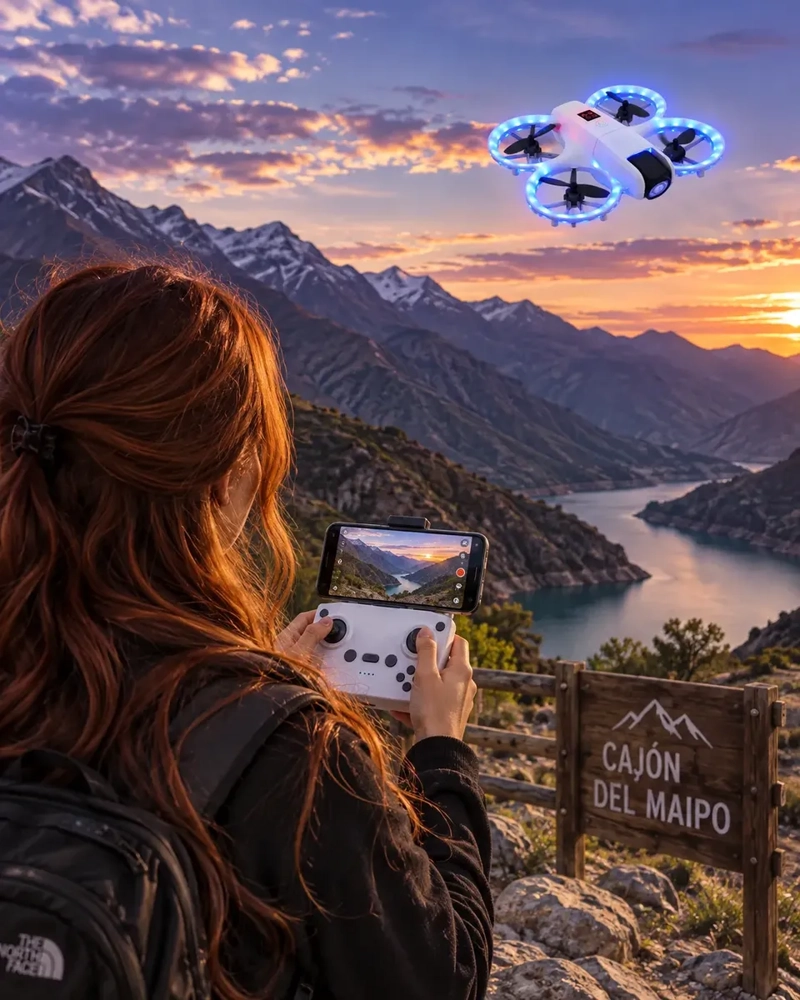 DRONE MINI K5 2.4 GHZ CON CAMARA CONTROL REMOTO Y LUCES LED - 6