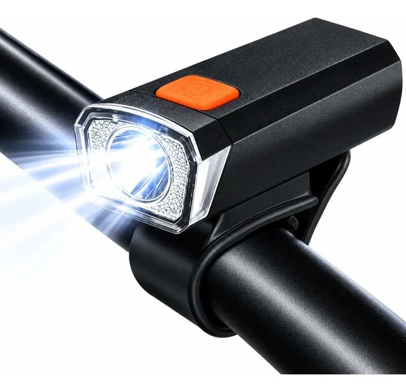 LINTERNA LED PARA BICICLETA RECARGABLE USB CON 3 MODOS DE ILUMINACION - 8