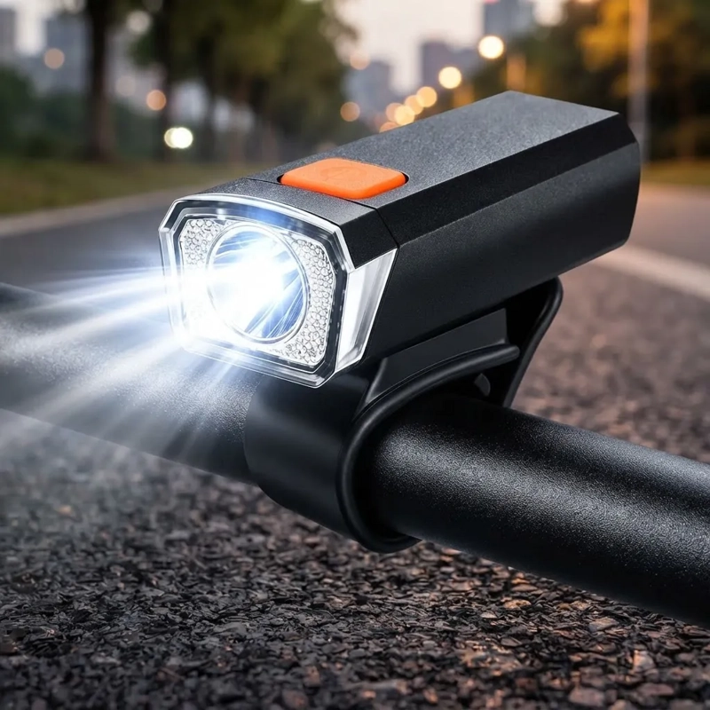 LINTERNA LED PARA BICICLETA RECARGABLE USB CON 3 MODOS DE ILUMINACION - 3