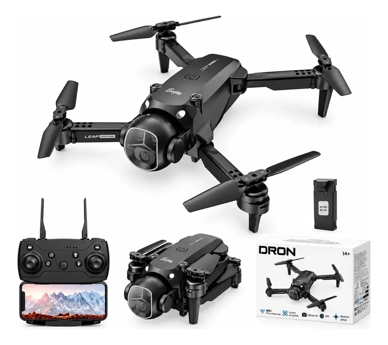 DRONE PLEGABLE WIFI CON CAMARA HD CONTROL REMOTO Y GIRO 360° - 6