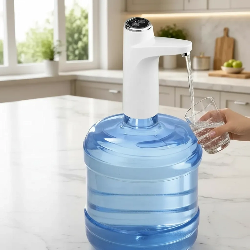 DISPENSADOR DE AGUA ELE CTRICO USB RECARGABLE PARA BIDON DE 20 LITROS - 8