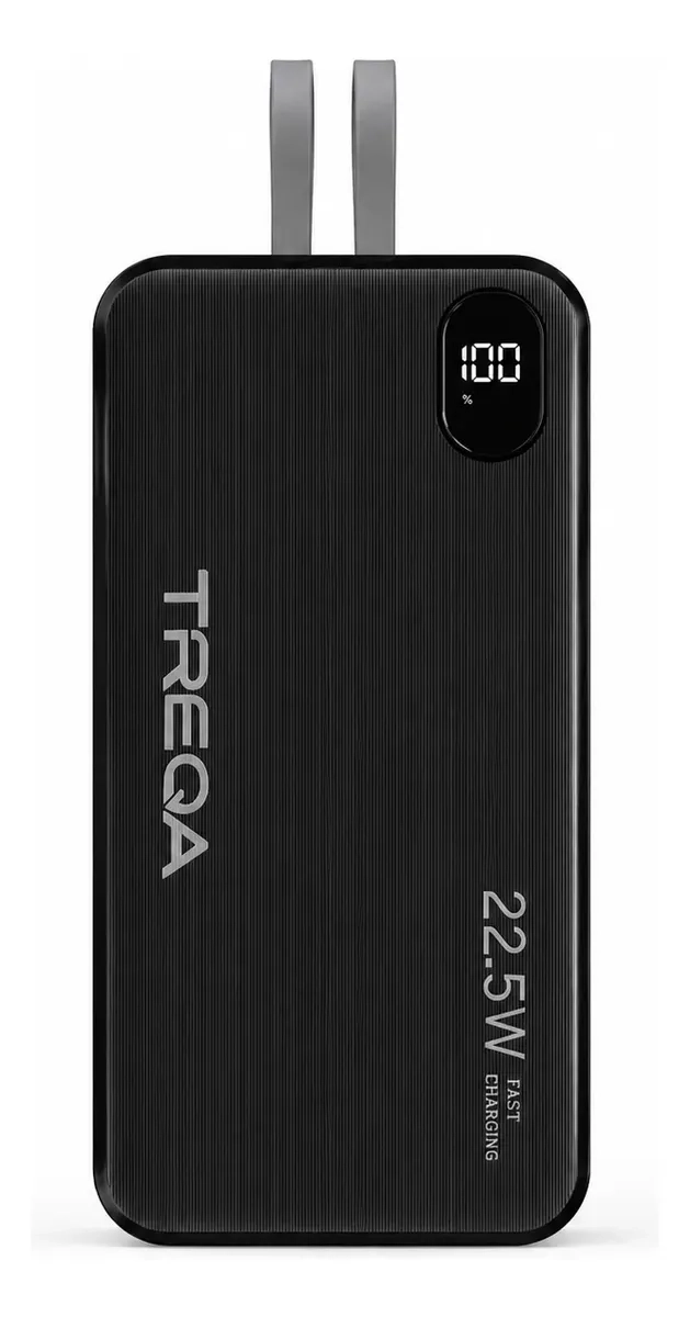 POWER BANK CARGADOR PORTATIL 10000 MAH CARGA RAPIDA NEGRO - 1
