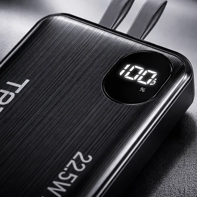 POWER BANK CARGADOR PORTATIL 10000 MAH CARGA RAPIDA NEGRO - 3