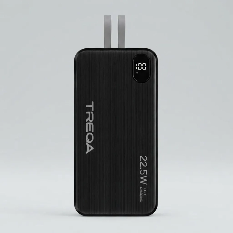 POWER BANK CARGADOR PORTATIL 10000 MAH CARGA RAPIDA NEGRO - 4