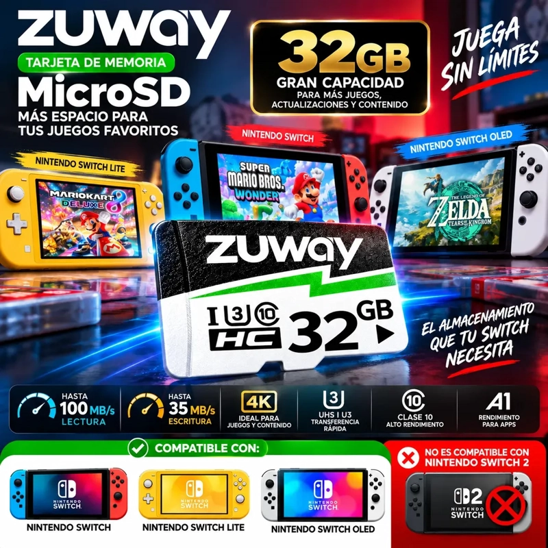 TARJETA MEMORIA MICROSD 32GB CLASE 10 U3 A1 100MB/S - 3