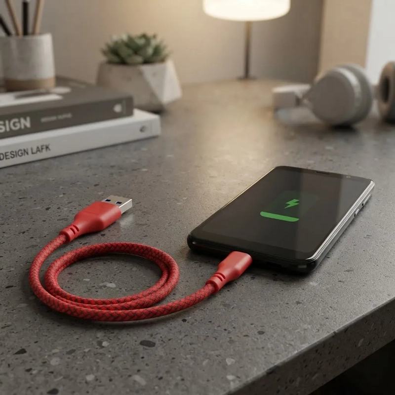 CABLE USB A MICRO V8 1 METRO CARGA RAPIDA PARA CELULAR - 3